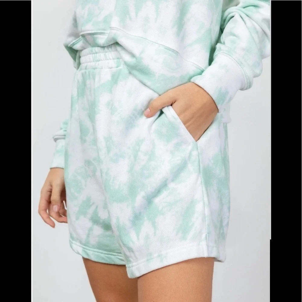 Rails Jane Sweat Shorts in Mint Tie Dye Size Small